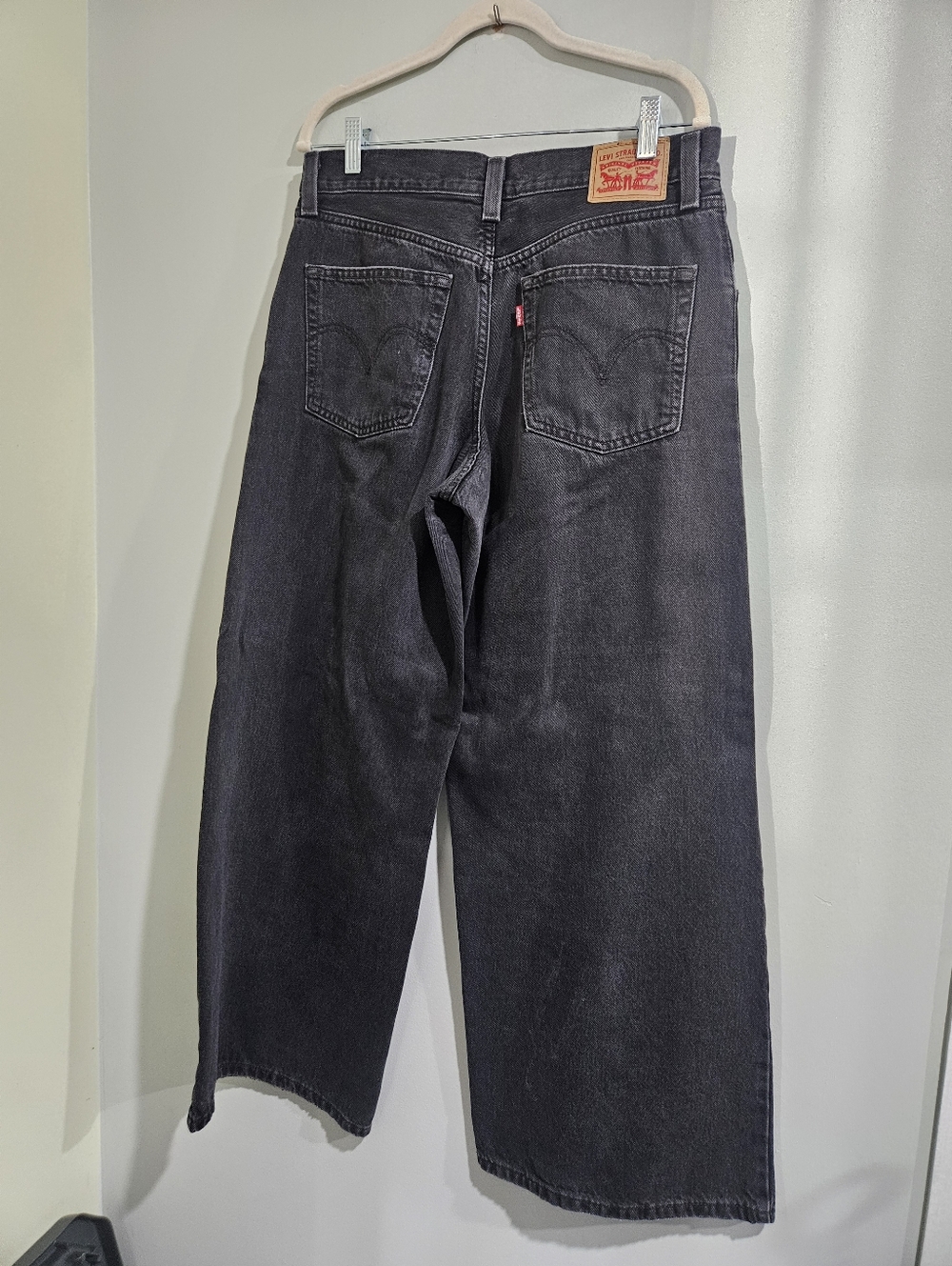 Levi's Washed Black Wide-Leg Flare Jeans - Picture 7 of 7